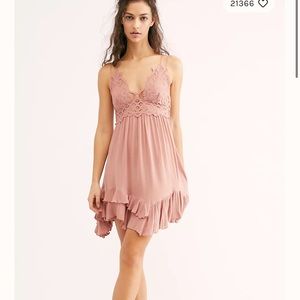 free people dress mini xs in rose